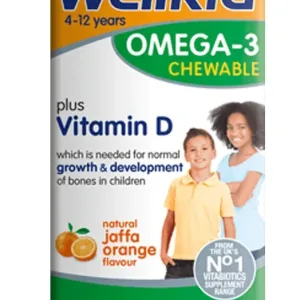 wellkid omega 3 plus vitamin d 60 chewable orange flavour